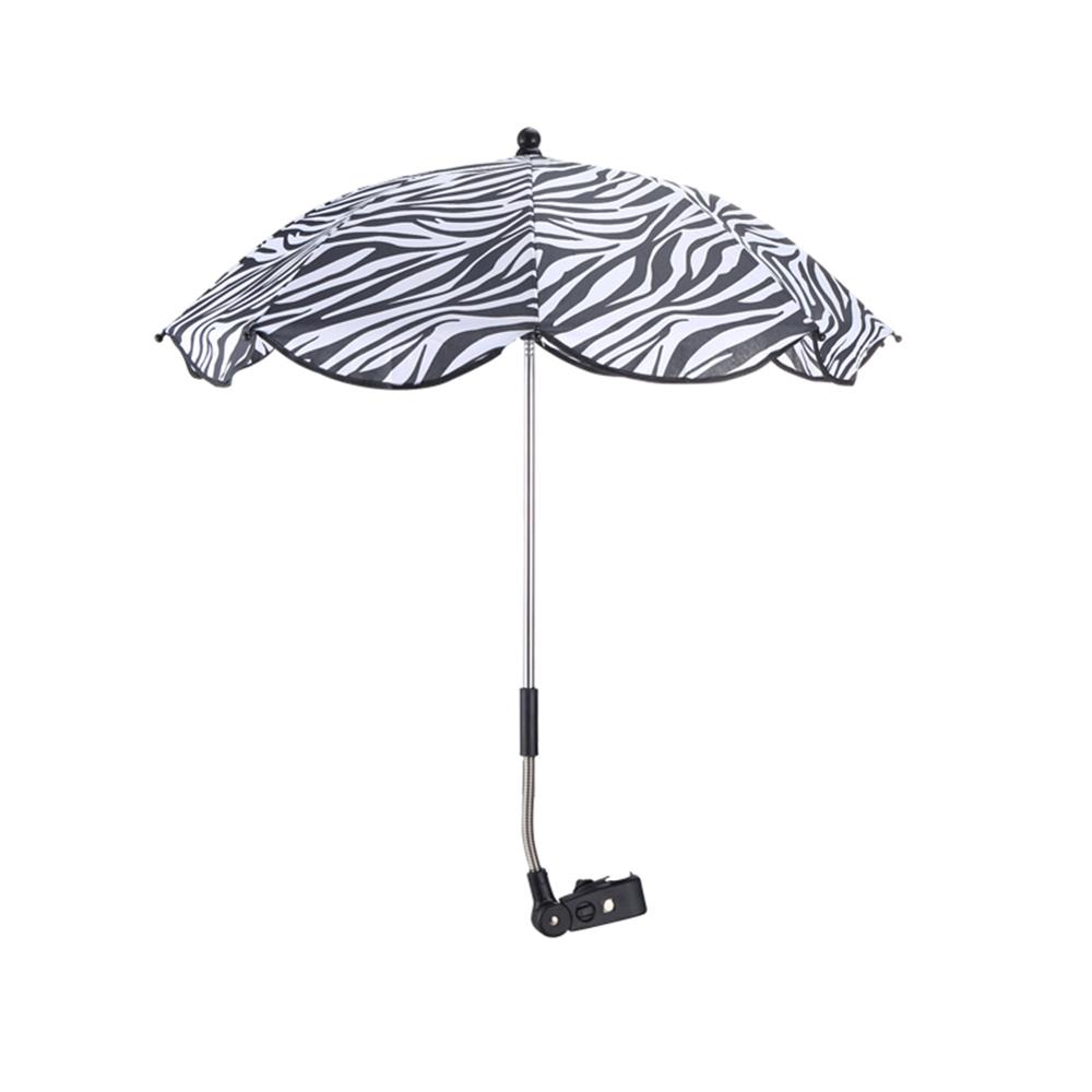 Børn baby parasol parasol buggy klapvogn barnevogn klapvogn skygge overdækning baby klapvogn tilbehør solbeskyttelse paraply: Zebra