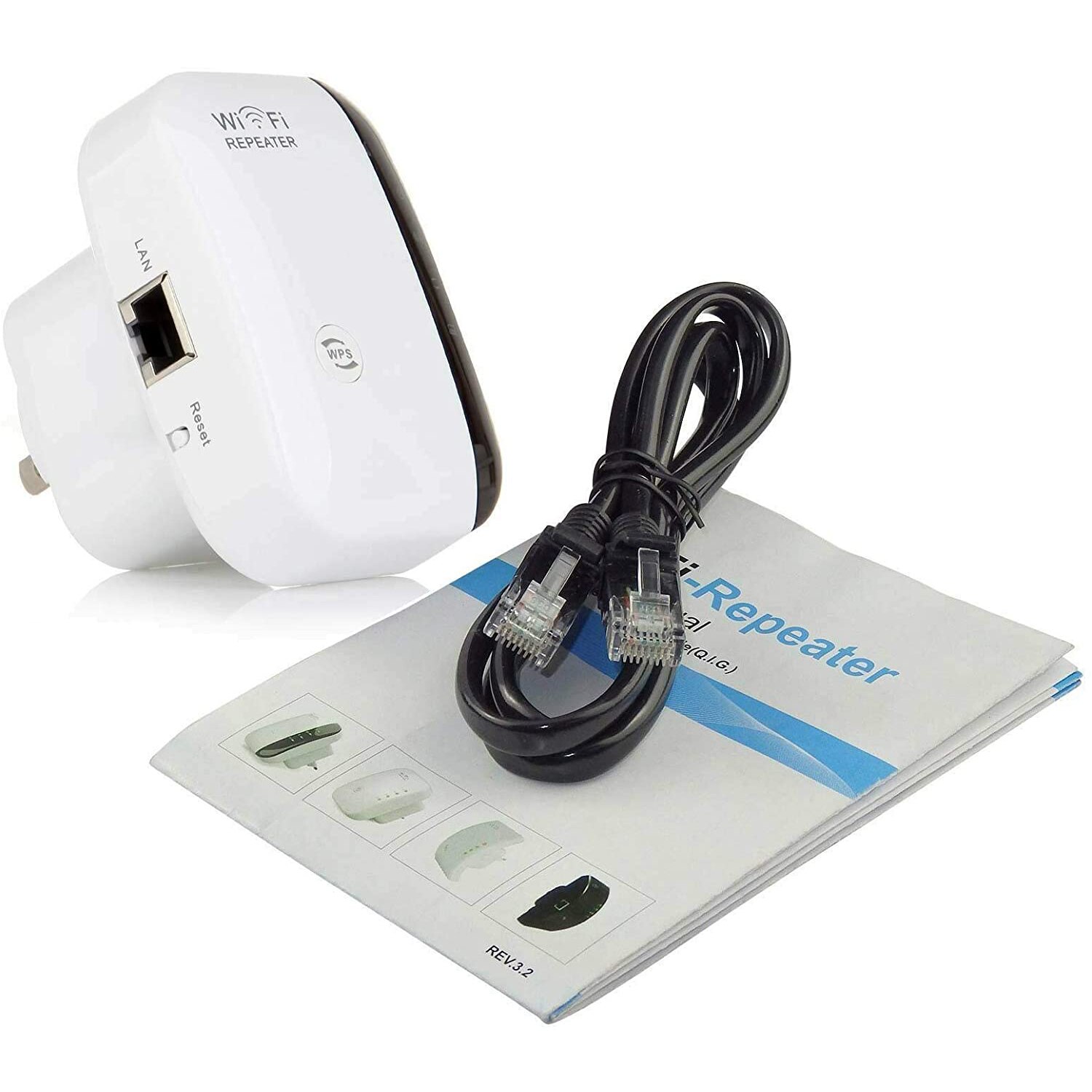 HONTUSEC Wifi Router Long Range Wireless Wifi Repeater Wifi Range Extender Wi-Fi Signal Amplifier 300Mbps WiFi Booster 2.4G