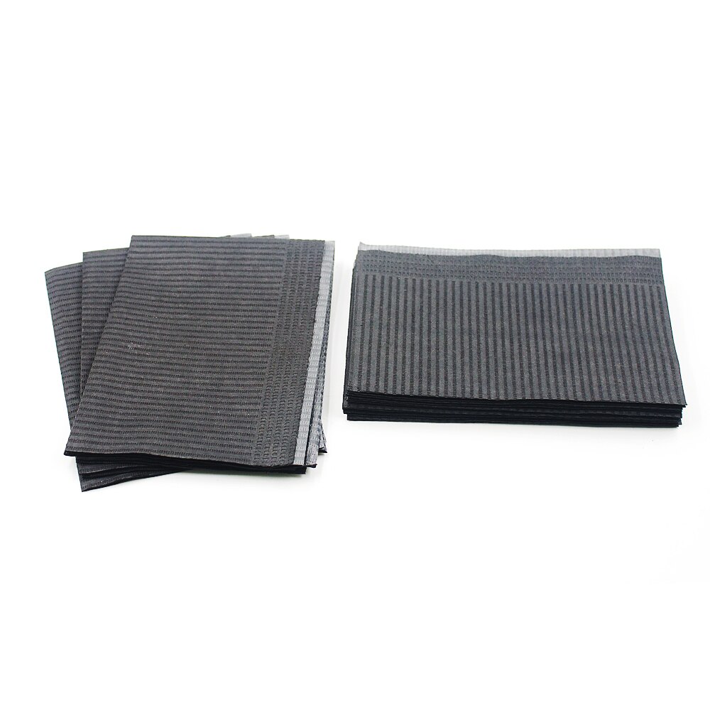 125 Stck Schwarz 13 &quot;X 18&quot; Tätowierung Zahn durchbohren Lätzchen Einweg Wasserdichte Blätter 3-Lage Tätowierung zubehör