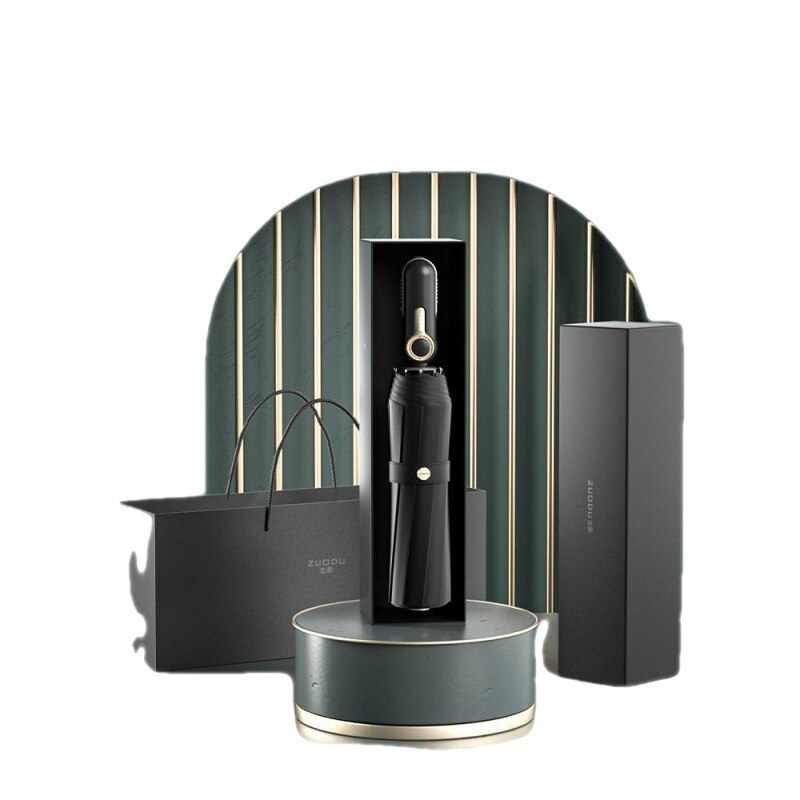 Zuodu parasol wzmocniony wiatroodporny męnarty uczeń przystojny automatyczny składany parasol deszcz lub połysk parasol podwójnego zastosowania