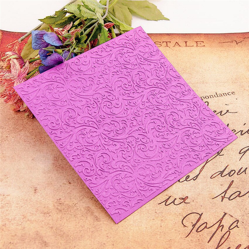 15*15cm Wave flower 3D Embossing folders Plastic bump Scrapbooking DIY Template Fondant indentation Cake Photo Album Card Makin