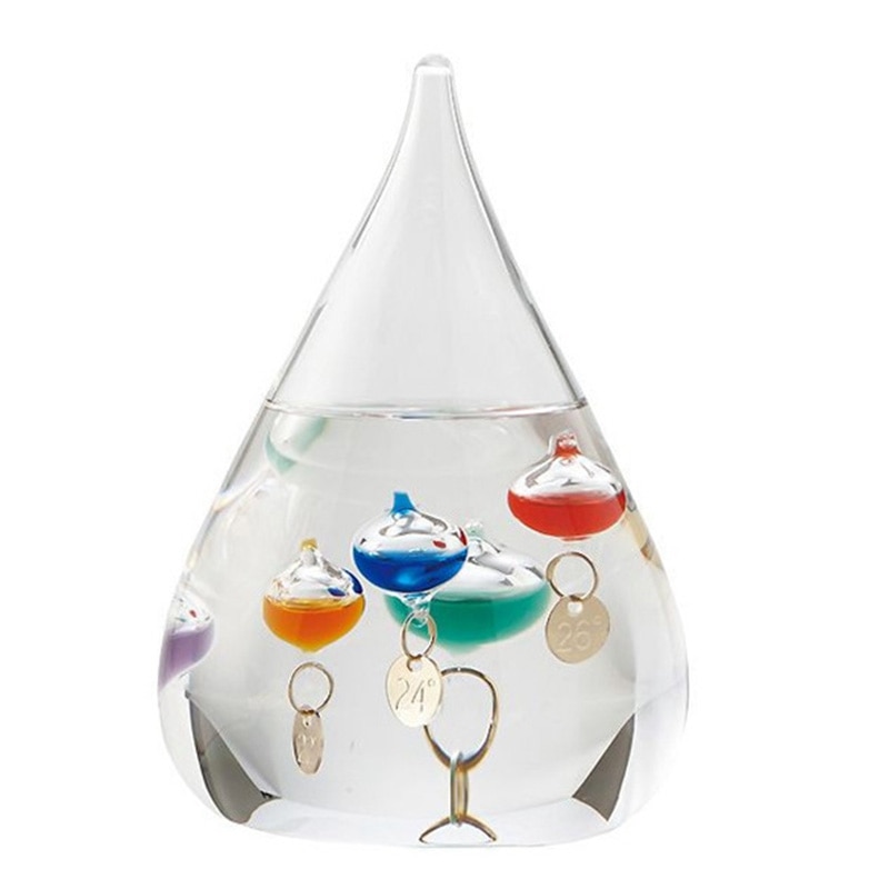 Galilei Thermometer Wasser Tropfen nasser Prognose Flasche Kreative Dekoration Geburtstag freundlicher Spielzeug: Ursprünglich Titel