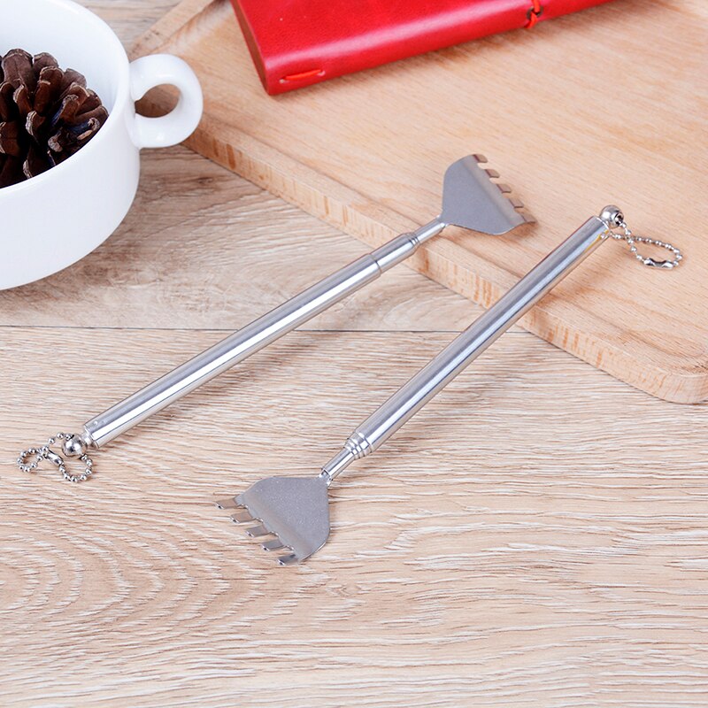 1 X extensible pratique poche stylo pince arrière griffoir acier inoxydable télescopique dos griffoir démangeaison Scratch Massage outil