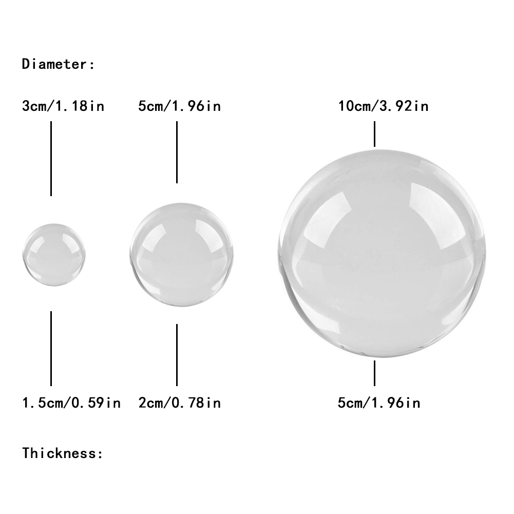 Demi-sphère acrylique, demi-cercle Transparent, boule solide