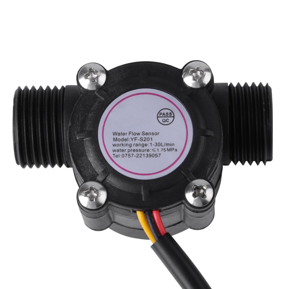 High Precision DN15 G1/2 Water Flow Sensor Hall Effect Flowmeter 1-30L/min