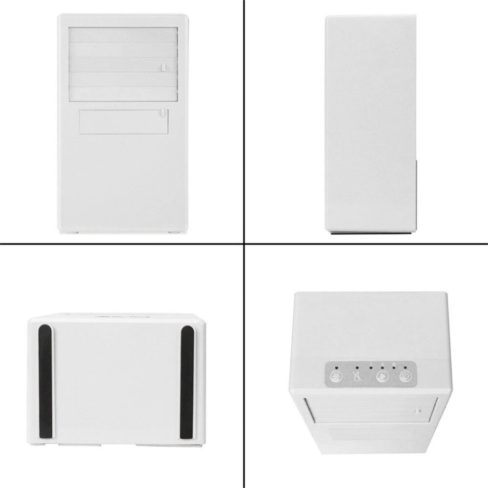 Mini Portable Air Conditioner Table Desk Small Home Office Bladeless Fan Humidifier Quiet Personal Moisturizing Air Cooler