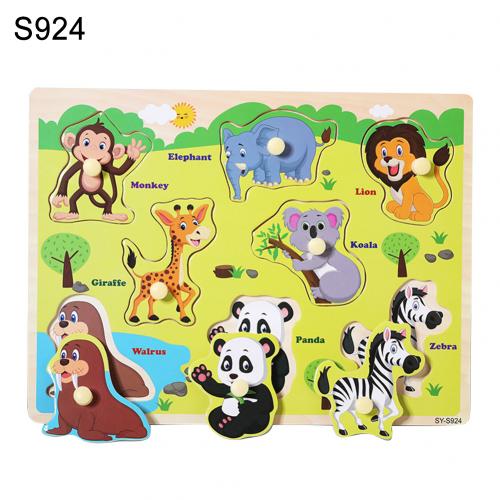 Numero animale frutta animale Puzzle in legno sviluppo scheda di accoppiamento giocattolo per bambini giocattoli educativi per bambini regali per bambini: S924