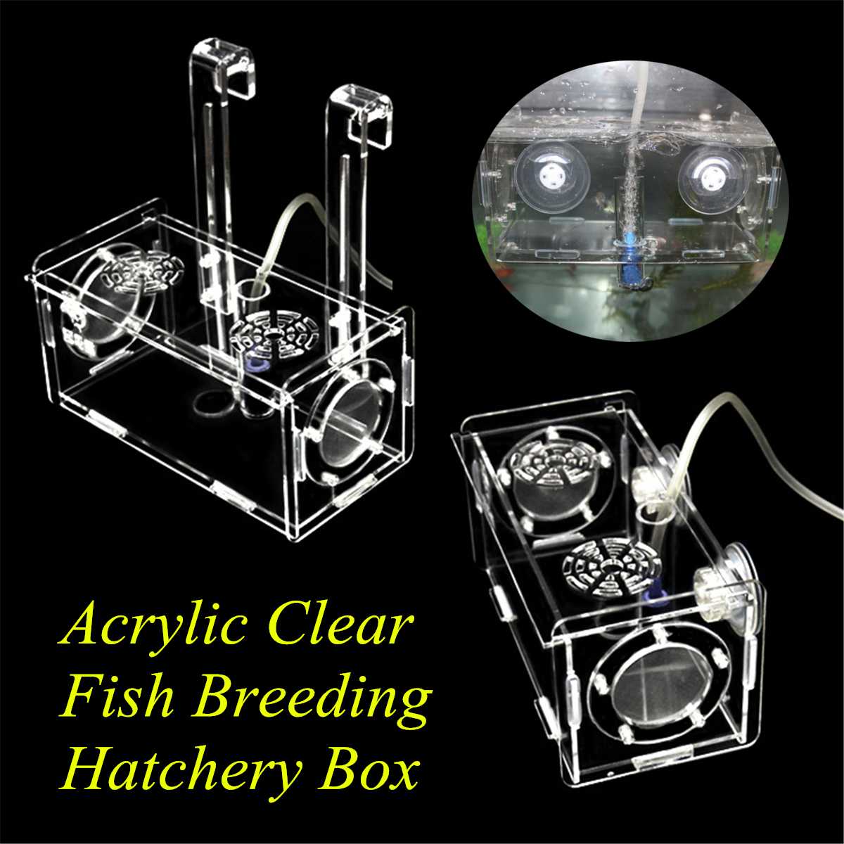 Acrylic Clear Fish Breeding Hatchery Incubator Aquarium Breeder Isolation Box Aquatic Fish Tank Terrarium Tools Accessories