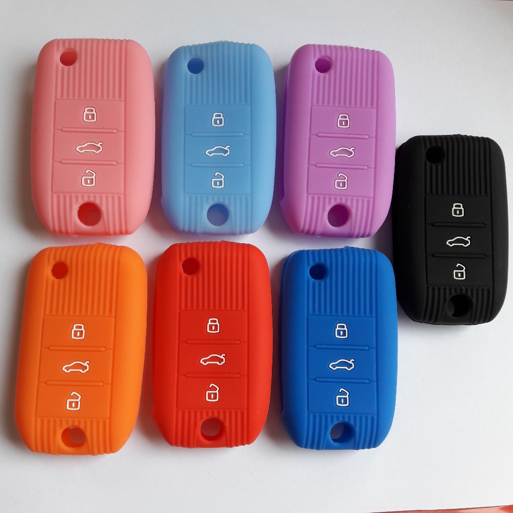 Estuche protector de llave para coche MG ZS, funda de silicona plegable, mando a distancia, 3 botones