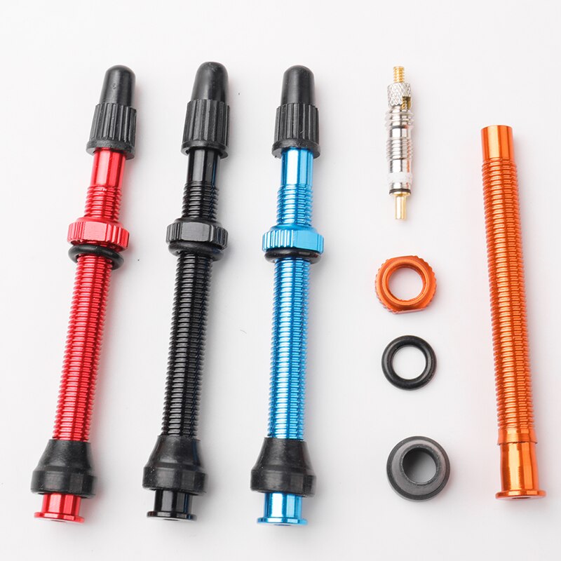 Bicycle 1Pair 40/60/80mm Valve for Road Bicycle Tubeless Tires Brass Alloy Tubeless Sealant Compatible