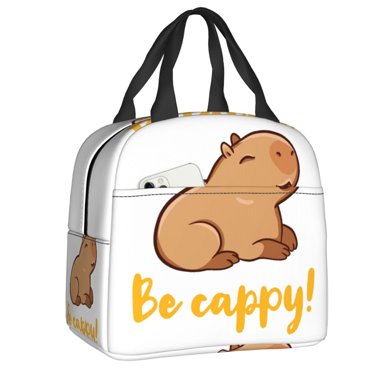 Anpassad capybara isolerad lunchväska för kvinnor läckagesäker kylväska termisk lunchväska kontor picknick resor: Himmelsblå