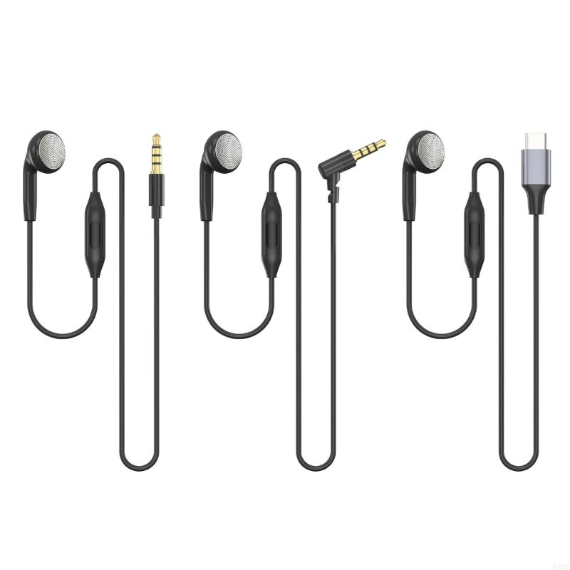 652F Earphone Single Side Earphone With Microphone for Smartphones Secure In Ear , Reinforced Cable, Wide Use