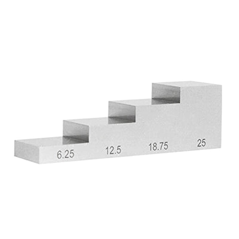 4 Step Test Block Stainless Steel Calibration Block UT Block Thickness Step Wedge Ultrasonic Test Block 6.25-25mm: Default Title