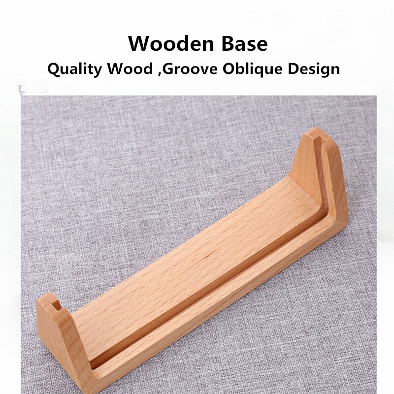 6 Inch Landscape Wood Base Acrylic Menu Desktop Counter Poster Holder Sign Display Stand Photo Picture Frame