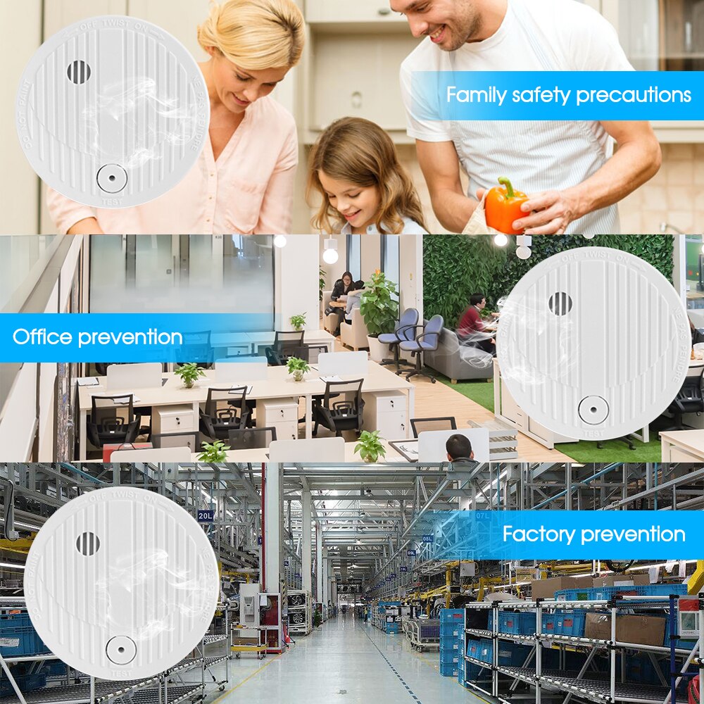 315Mhz SMK-500 Wireless Alarm Security Smoke Fire Detector Photoelectric Smoke Alarm Detector Fire Protection Sensor For Home