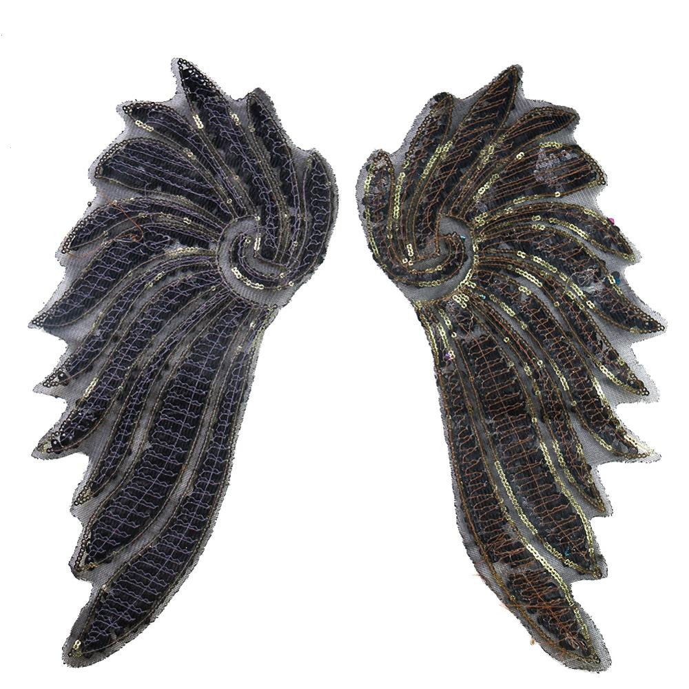 Grand Flash ailes diable ange fer sur Patch, 2 pièces, transfert de diamant, dessin pour vêtements sac à dos, bricolage artisanat décor