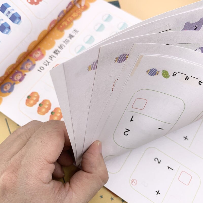 4 Books/Sets Books For Kids Magic Practice Copybook Booking of Learning Mathematics Age 3-9 ExerciseTextbook Math Question