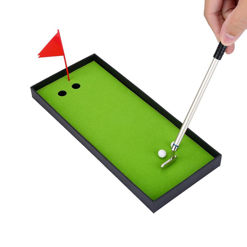 Minigolfklubba putter bollpenna golfare box set metall skrivbord golf golfklubbor modeller golftillbehör tillbehör