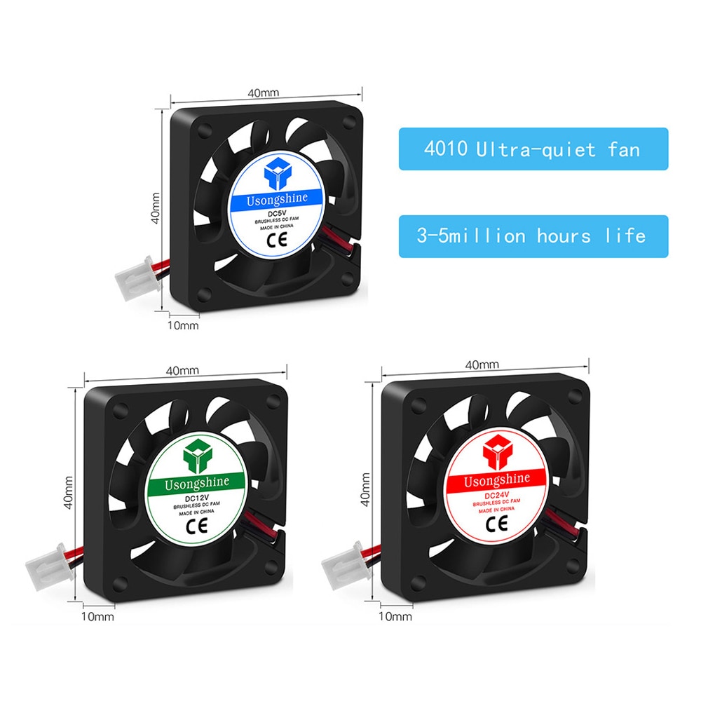 Lüfter 3010 4010 5010 5015 5/12/24V Bürstenlosen DC Fans Für Kühlkörper Kühler Für 3D Drucker