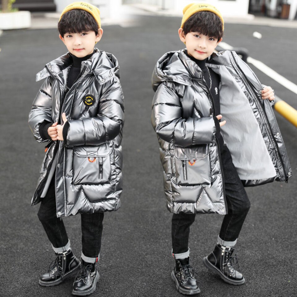 Chaqueta de plumón con capucha para niño, prendas de vestir para niños de 3 a 14 años, Parkas cálidas de algodón impermeables a prueba de viento, ropa de invierno