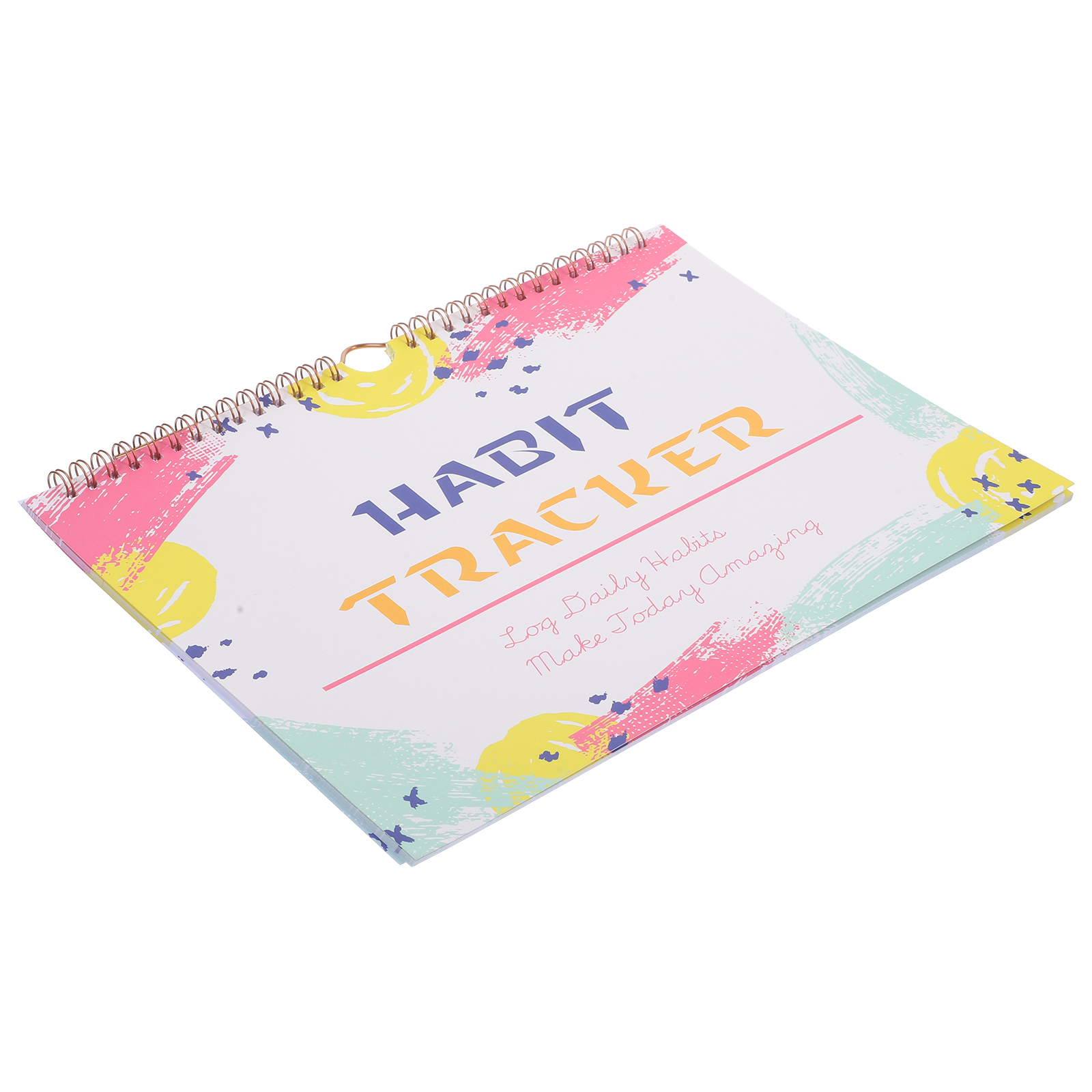 Simple Light Yellow White Planner Goal Tracker Desk Calendar Journal Habit Tracker No Date Paper Diary Workout Planner Goals