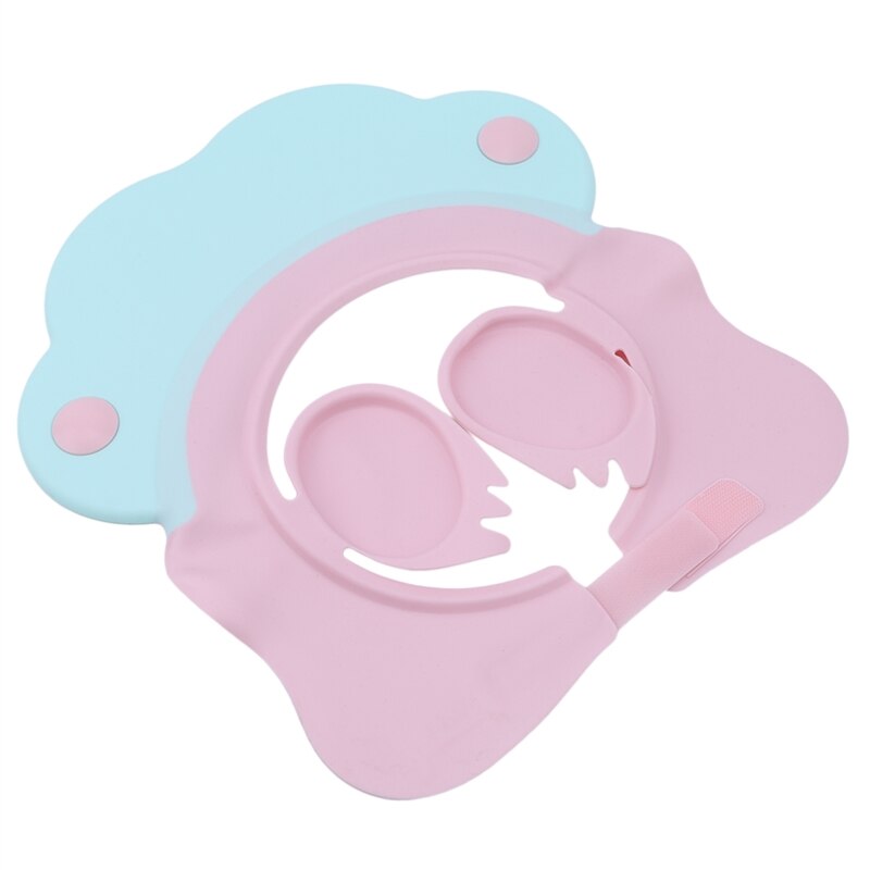 Børnehætte baby shower kasketter shampoo cap vask hår justerbar skjold vandtæt høreværn børn hatte spædbarn: Grøn