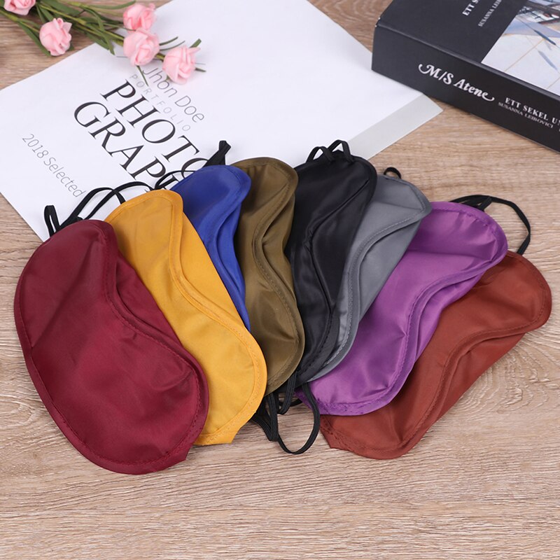 10Pcs Zachte Draagbare Blinddoek Reizen Reizen Slaapmasker Snelle Slapen Oogmasker Eyeshade Cover Schaduw Patch Vrouwen Mannen