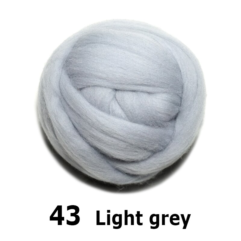 handgemaakte Wolvilt voor vilten 50g Light Grey Perfect in Naald Vilt 43 #