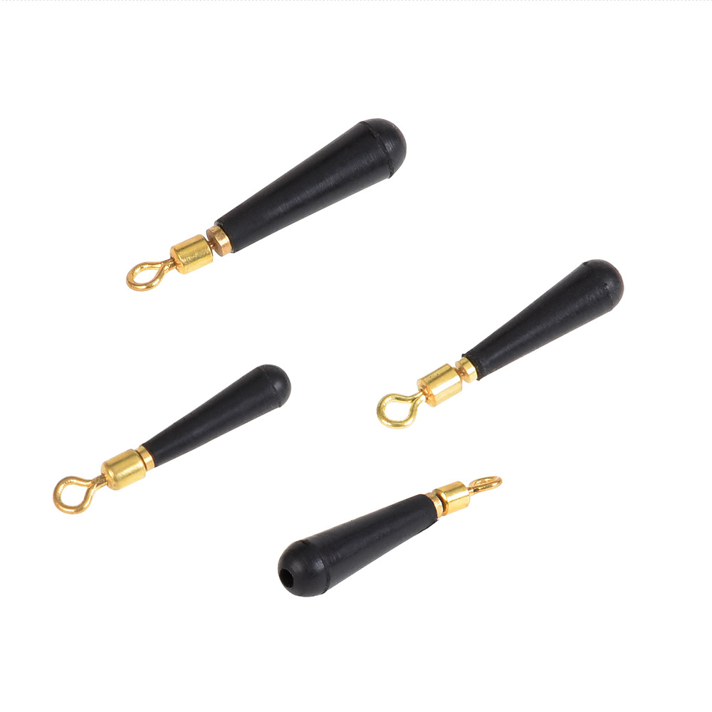 20pcs/Lot 360° Rotation Drift Fishing Float Rubber Copper Head Fishing Gear Block Bobber Buoy Float Seat Rest Accessories Tackle