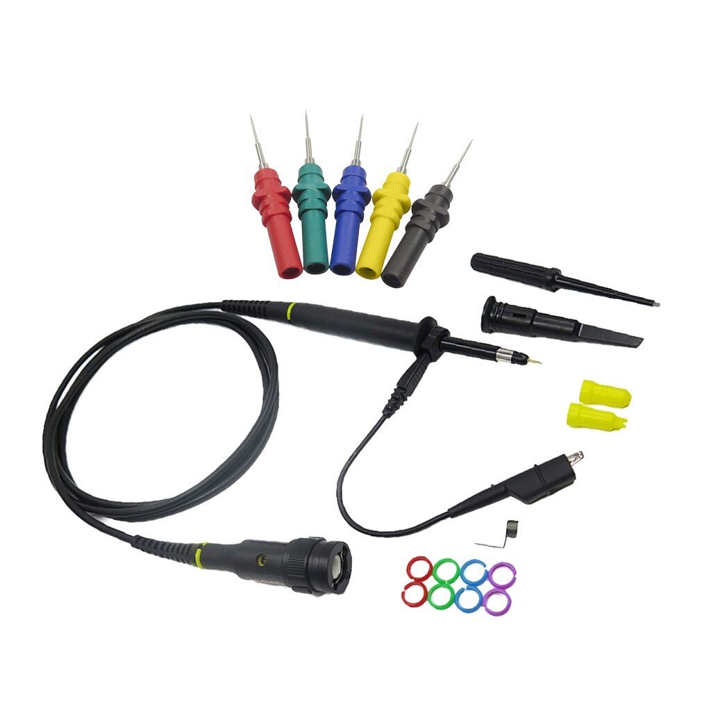 5pcs Automotive Test Probe Oscilloscope Accessory Pin+Oscilloscope Probe, 200 MHz, Oscilloscope Clip Probes with Accessory Kit
