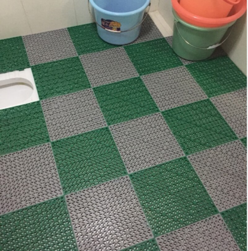 Tykk pvc antiskli hul matte kjøkken dårlig dårlig dusj dekk balkong basseng dreneringsmatter 12 x 12i diy skjøteteppe teppe
