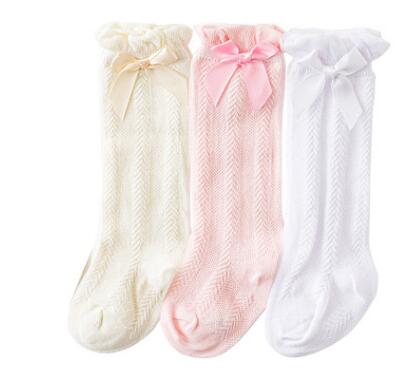 10 paia arco bambini scarpe lunghe calzini bambini ragazze ginocchio alto balletto Dancewear roba per bambini all&#39;ingrosso: mix colors / S 0-12M