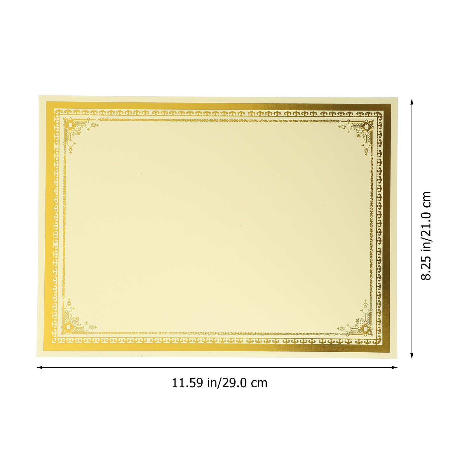 10 hojas de cubierta de certificado de diploma en blanco, papel de estampado en plateado para uso doméstico, marco de documentos , premio de graduación