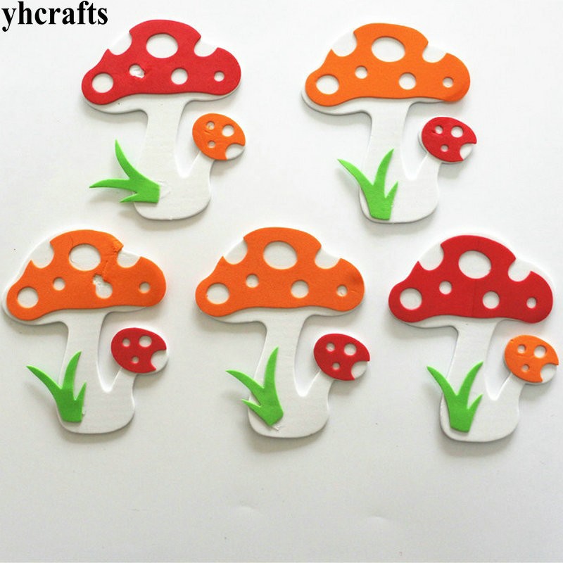 1bag/LOT,EVA foam mushroom without stickers Kindergarten crafts Scrapbooking kit.Pocket craft Easter crafts Classic toys OEM