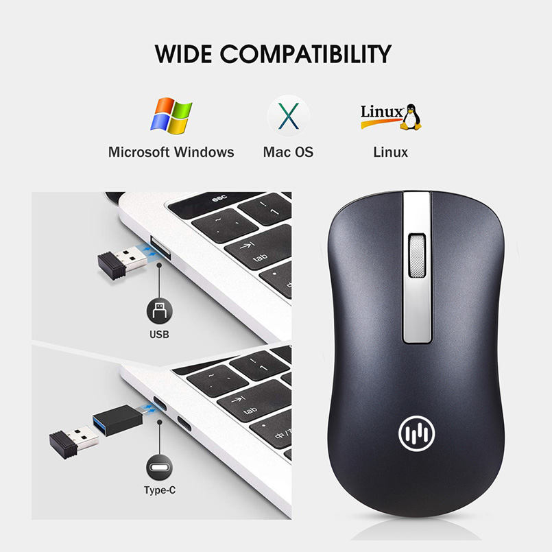 Bluetooth Draadloze Muis Stille Gaming Muis Oplaadbare Computer Muis Draadloze 2.4Ghz Ergonomische PC Muizen USB Mause voor Laptop