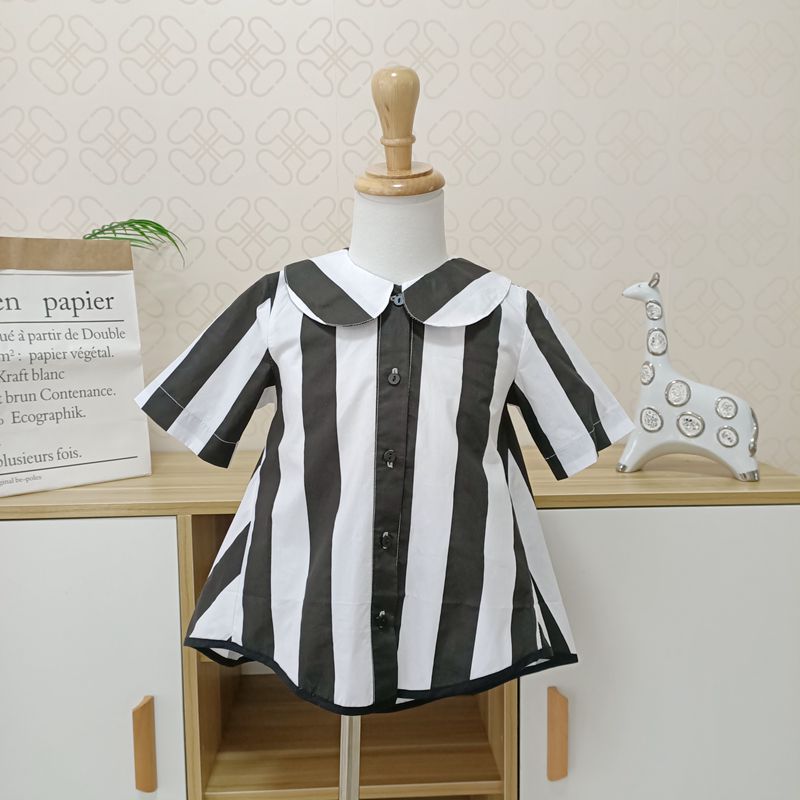 Lashojas Newborn Kids Baby Girls camicette e camicie a righe casual rosse baby girl 2019 new style top shirt dress baby