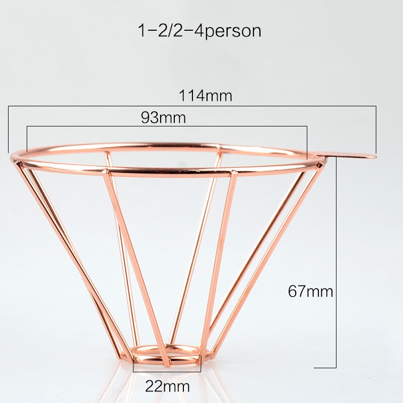 1-2 Cups Permanent Coffee Filter Dripper Engine Style Coffee Drip Filter Cup Pour Over Coffee Maker Stainless Steel