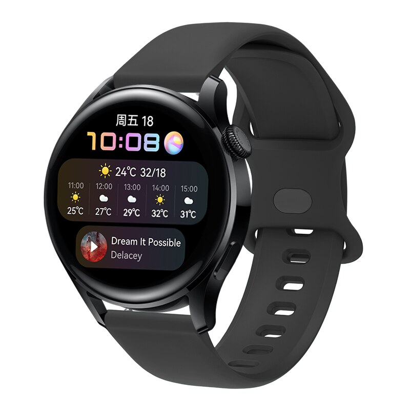 22mm Silicone Strap For Huawei Watch 3 / 3 Pro Smartwatch Replacement Easy-Fit Bracelet Colorful Sport Wristband Accessories