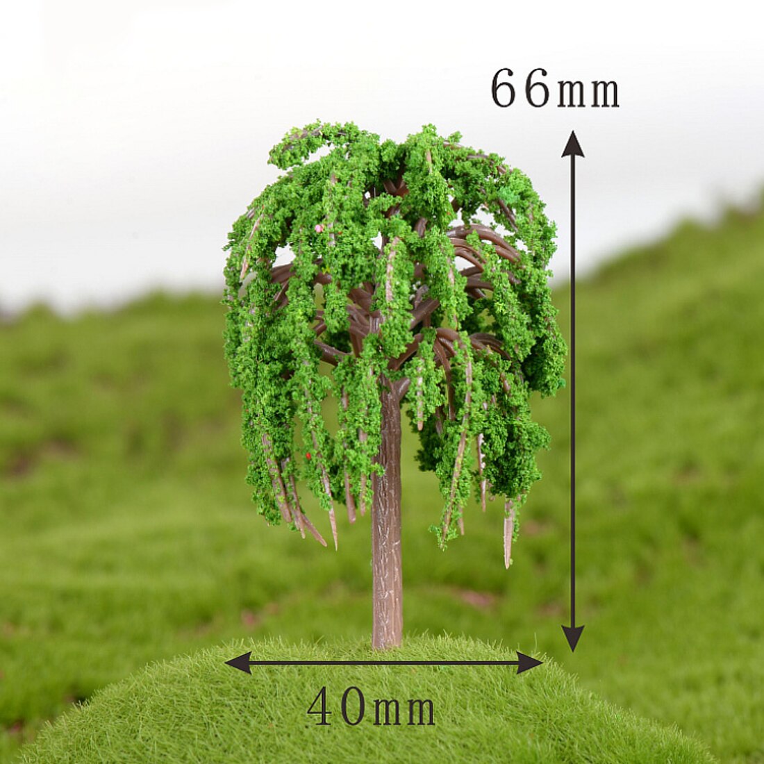 Alberi Modello - 20 Pz - 5.3cm / 6.6cm - Scala HO 1:85 - Paesaggio Diorama