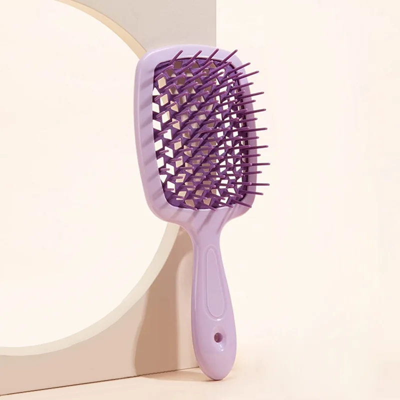Peigne de Massage du cuir chevelu ajouré, brosse de Massage pour shampoing, pour bain, lavage des cheveux, flacon pulvérisateur, outils de Salon de coiffure, 1/2 pièces: Rouge