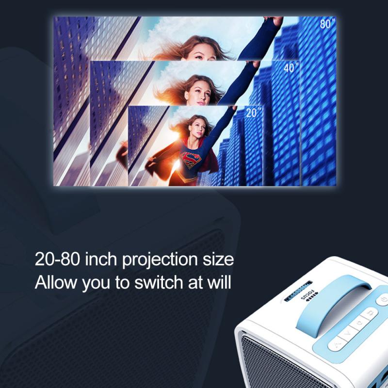 Q2 mini-hemmaprojektor 700 lumen bärbar projektor barn tidig utbildning mini-ledad hemmaprojektorsupport 1080p