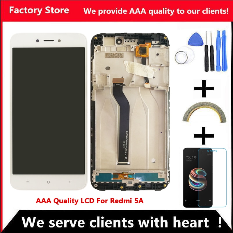 AAA IPS LCD+Frame For Xiaomi Redmi 5A LCD Display Screen Replacement For Redmi 5A Screen Digiziter Assembly