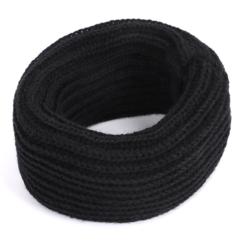 Chapeau en coton Pom Pom pour enfants de 1-7 ans | Chapeau/écharpe en fourrure, chapeau tricoté pour enfants, ensemble de chapeaux,: Black-2