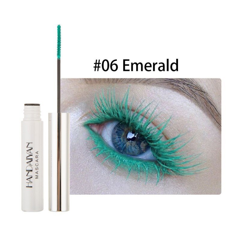 Blå grøn rød lilla sort hvid blæk mascara hurtigtørre øjenvipper krølle forlængelse makeup vandfast mascara øjenvipper: 06