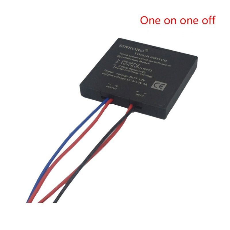 50LB 5-12V Badkamer Spiegel Touch Schakelaar Sensor Schakelaar Voor Led Licht Spiegel Koplamp Interieur Levert: One on one off