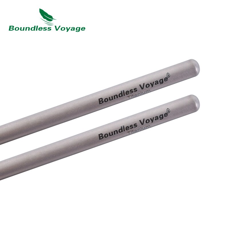 Boundless Journey-palillos redondos cuadrados de titanio para exteriores, cubiertos ultraligeros