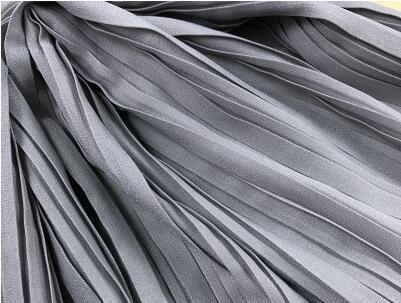 2 Meter 150 cm 59 "breite grau plissee Chiffon stoff perle garn stoff MM96: 11 grau