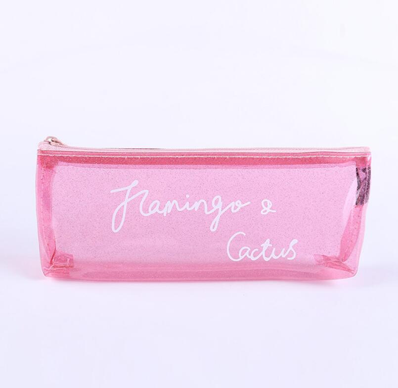 Cartoon Transparante Dier Etui Leuke Fruit Potlood Bag Storage Pouch Kantoor Schoolbenodigdheden Zakka