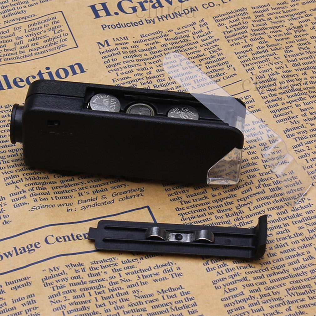 Mini 60x-100x Verlichte Zoom Pocket Microscoop Vergrootglas Loupe Handmatige Aanpassing Focus Voor Perfect