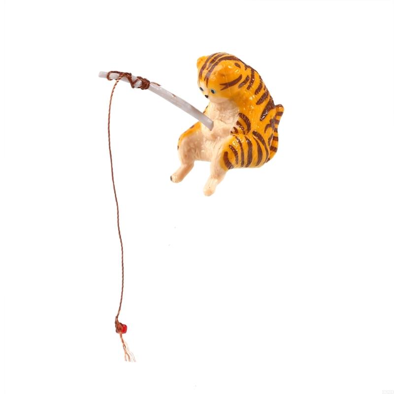 Fish Tanks Resin Decoration Aquariums Landscapes Fishing Figurine Statue: Red
